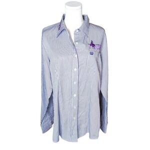 Cinch x Honda Western Button-Up Shirt Purple‎ Stripe Size XXL